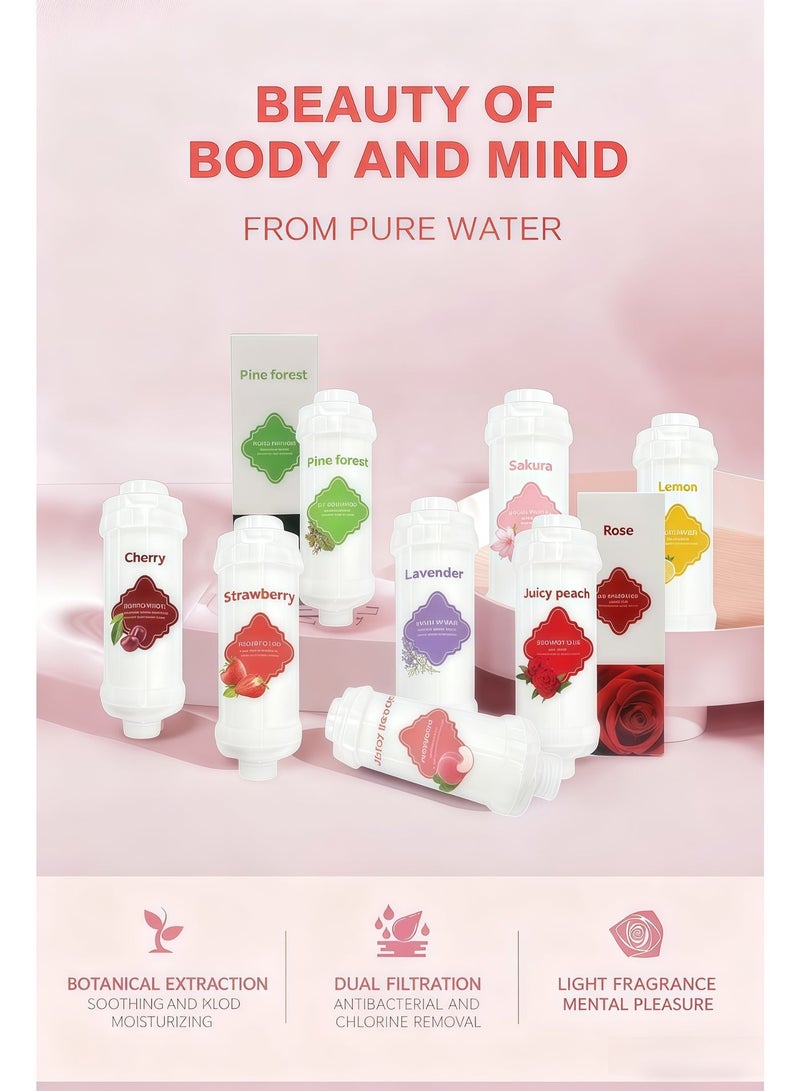 عام فلتر دش معطر بالفيتامينات تم ترقيته حديثًا، مع المزيد من خيارات العطر، وتنقية وترشيح المياه بكفاءة عالية (مناسب للمياه العسيرة)، يزيل الكلور والصدأ بشكل فعال، ويساعد على تحسين تساقط الشعر وجفاف الجلد، والاستمتاع بالعلاج العطري على مستوى المنتجع الصحي، وتهدئة العقل والجسم، آمن وغير سام، (الورد والخزامى) 100 جرام - Image 4